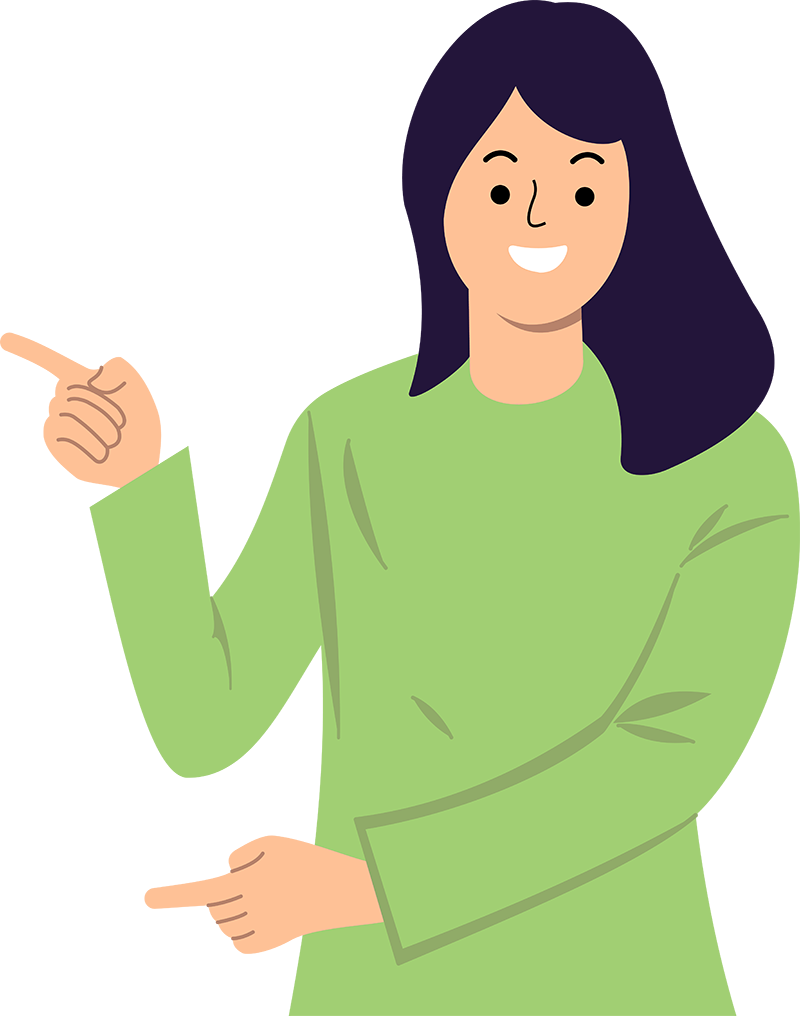 woman in green