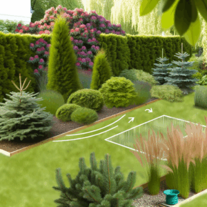 Geniet van een Groene Tuin zonder Gras: Tips voor een Kleine Moderne Tuin met Coniferen, Pluimen en een Slim Water Systeem